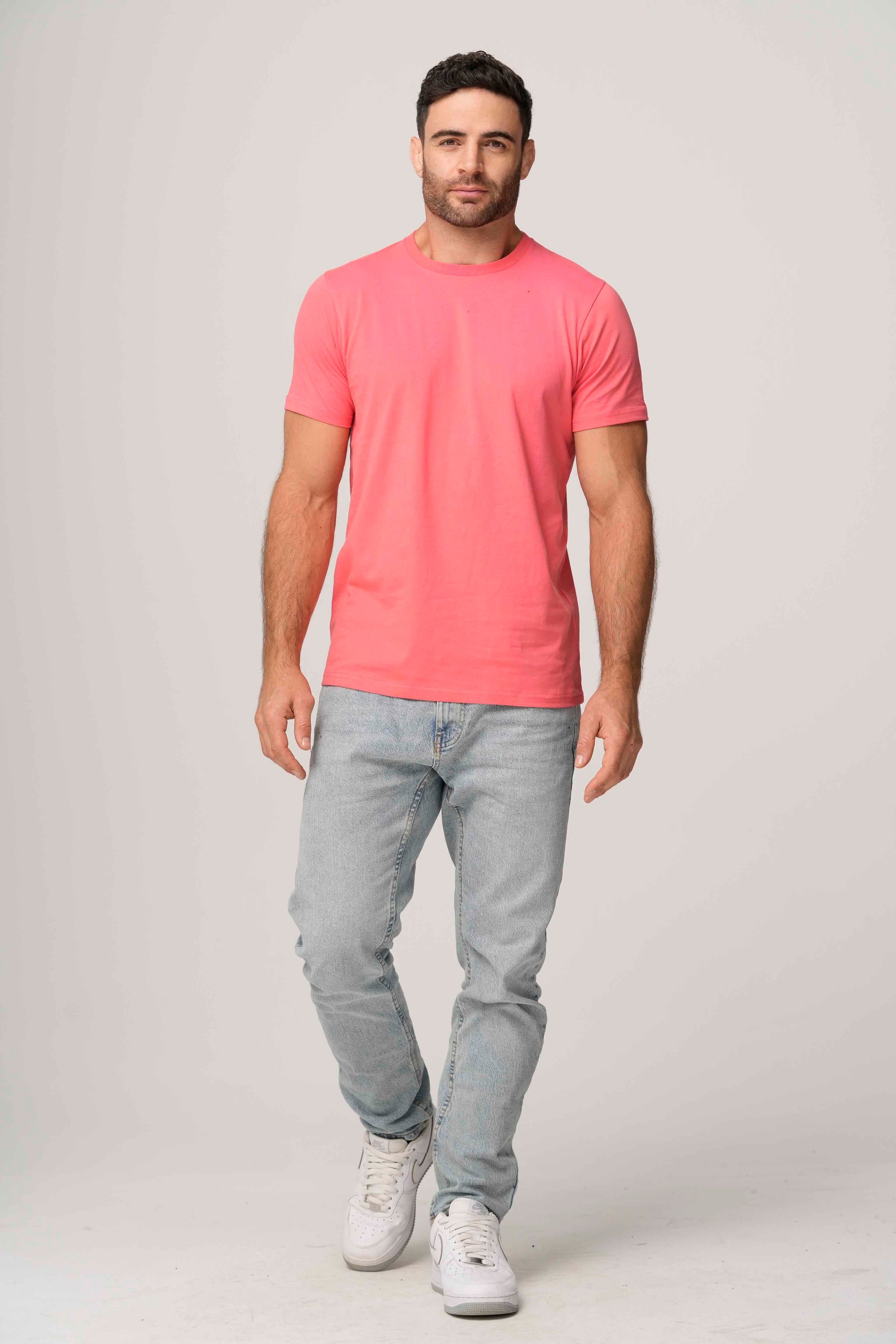 4.6 Oz 100% Combed Cotton Unisex Premium Tee Shirt Light Weight Short Sleeve Crewneck with Side Seam and Ringspun Yarn Style 300