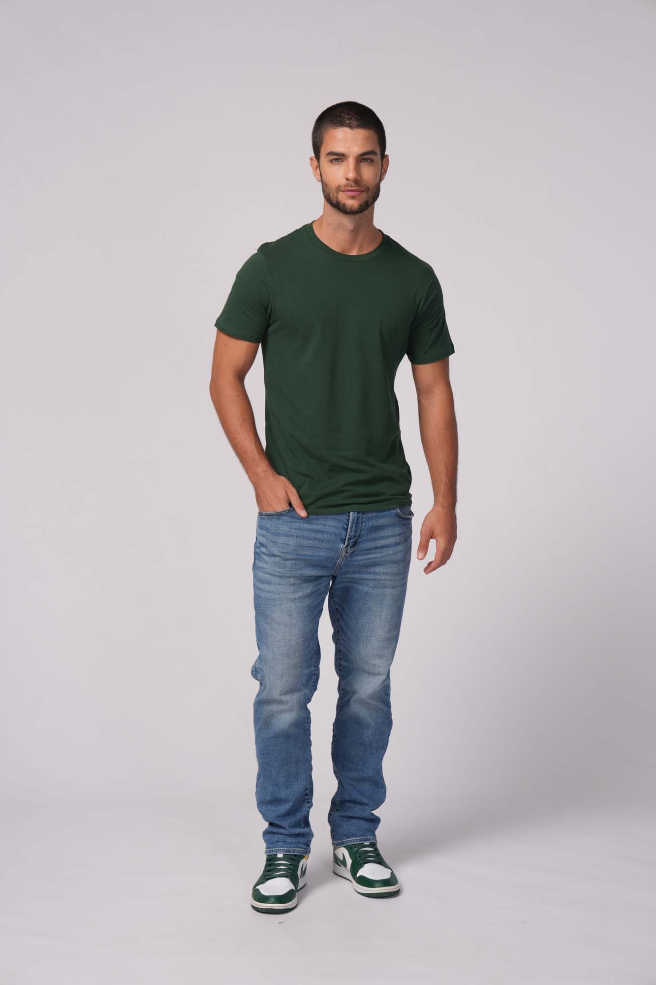4.6 Oz 100% Combed Cotton Unisex Premium Tee Shirt Light Weight Short Sleeve Crewneck with Side Seam and Ringspun Yarn Style 300