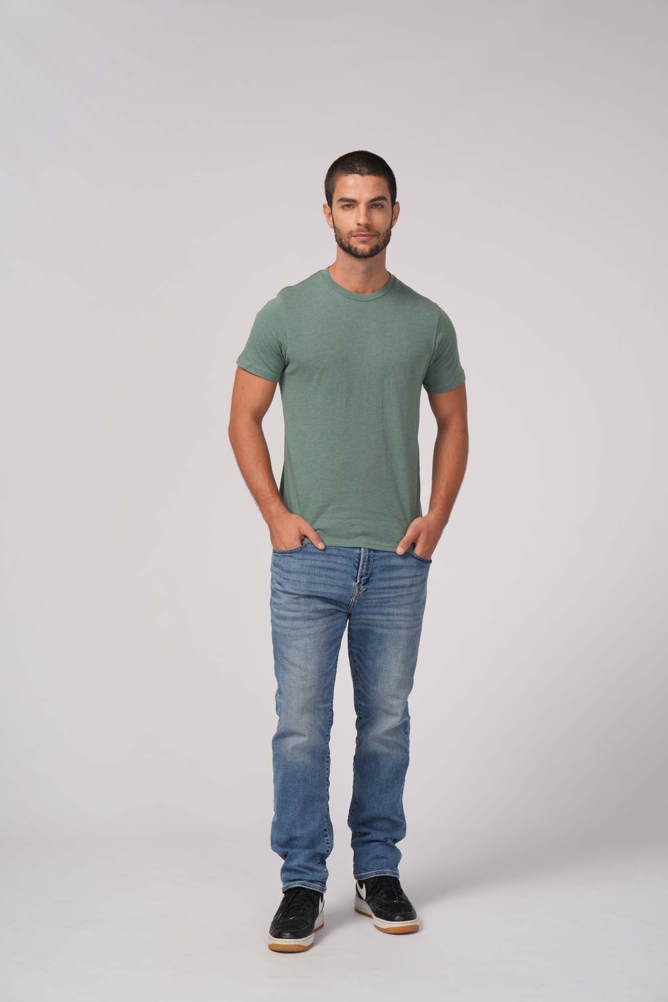 4.6 Oz 100% Combed Cotton Unisex Premium Tee Shirt Light Weight Short Sleeve Crewneck with Side Seam and Ringspun Yarn Style 300