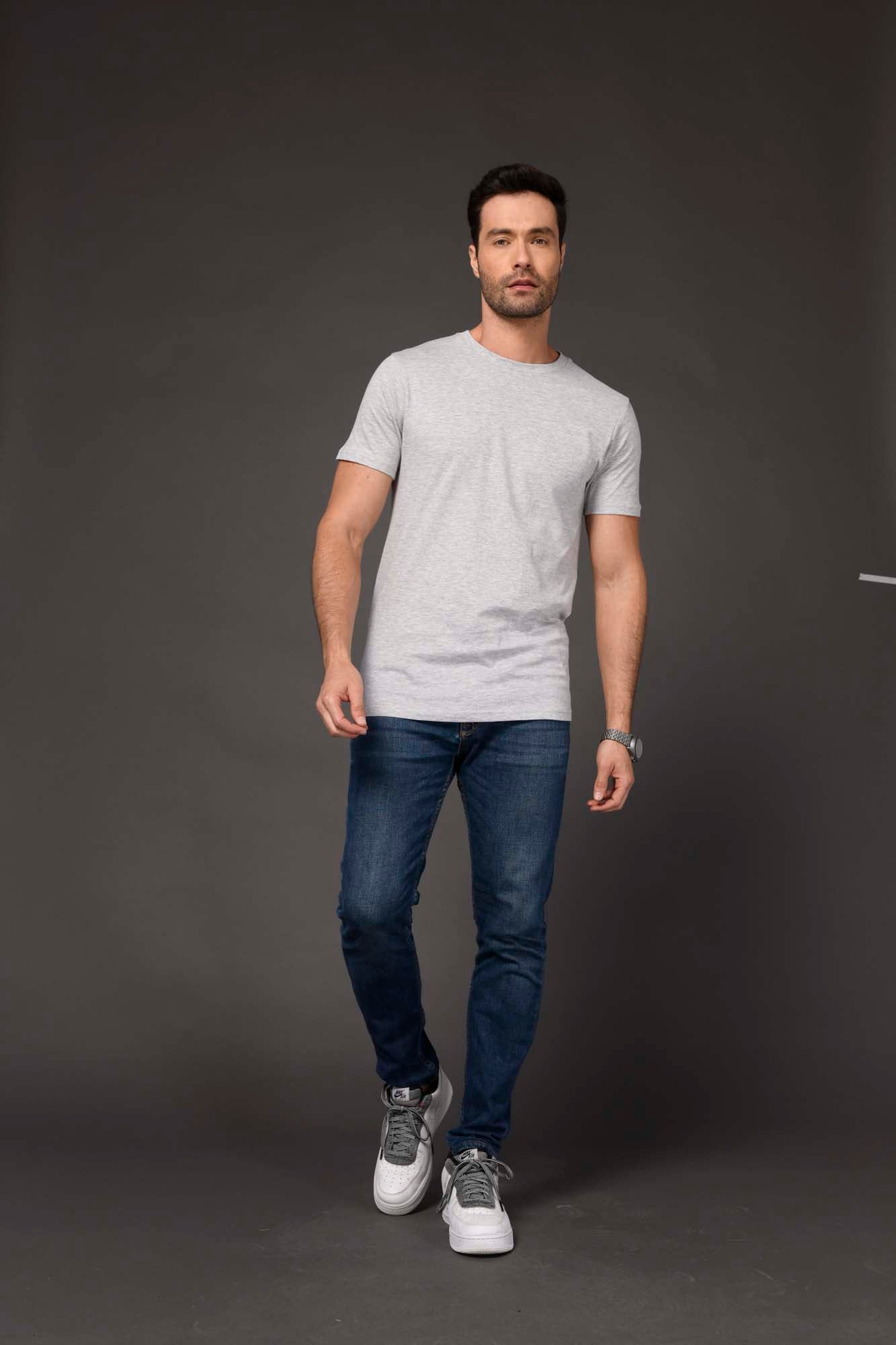 4.6 Oz 100% Combed Cotton Unisex Premium Tee Shirt Light Weight Short Sleeve Crewneck with Side Seam and Ringspun Yarn Style 300