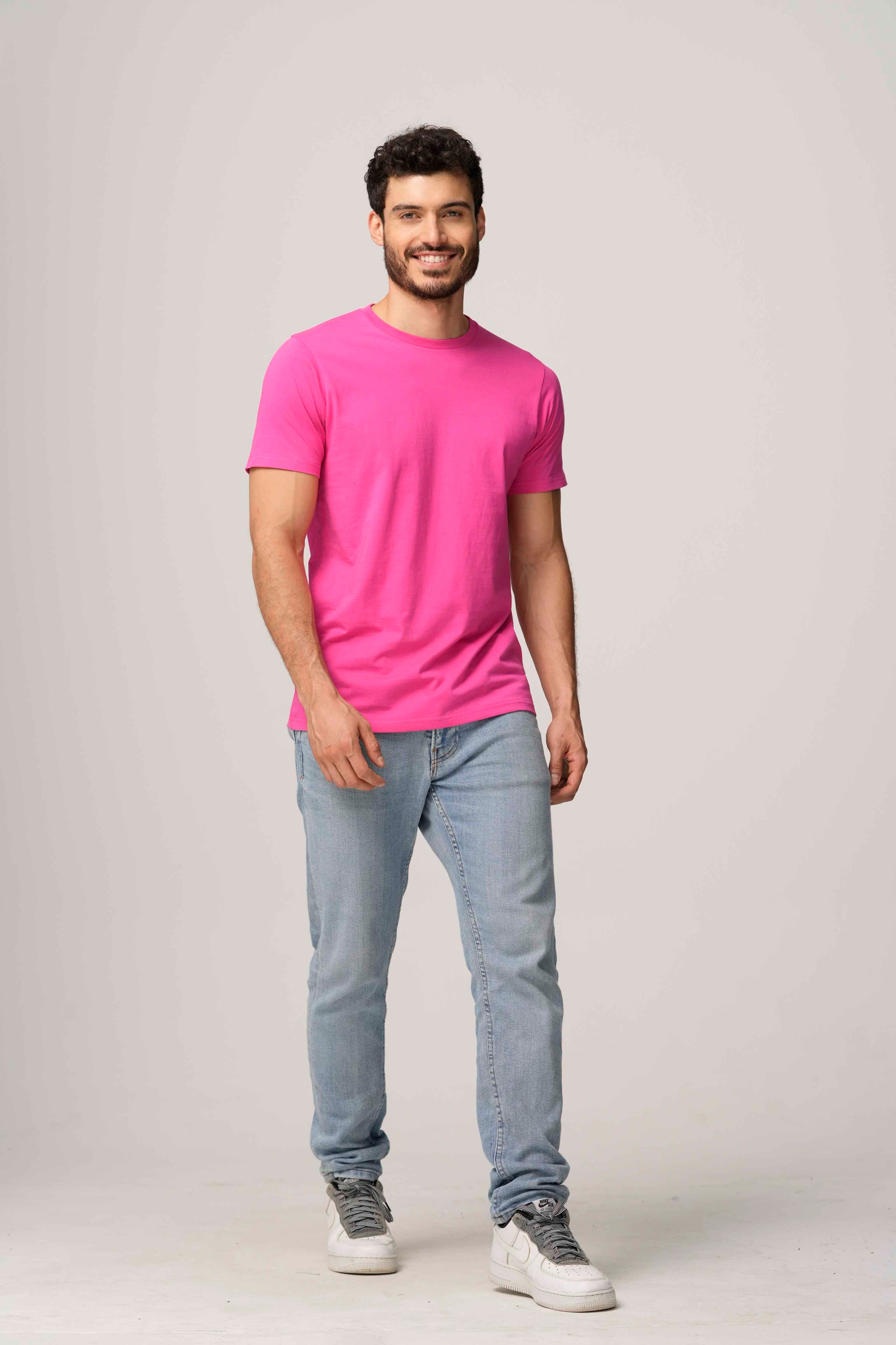 4.6 Oz 100% Combed Cotton Unisex Premium Tee Shirt Light Weight Short Sleeve Crewneck with Side Seam and Ringspun Yarn Style 300