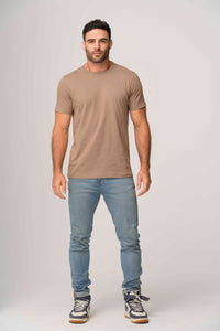 4.6 Oz 100% Combed Cotton Unisex Premium Tee Shirt Light Weight Short Sleeve Crewneck with Side Seam and Ringspun Yarn Style 300
