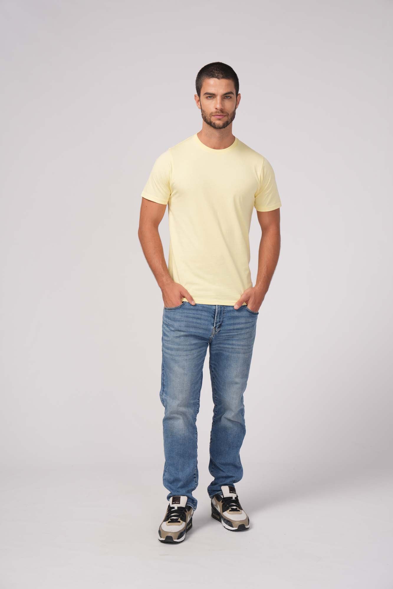 4.6 Oz 100% Combed Cotton Unisex Premium Tee Shirt Light Weight Short Sleeve Crewneck with Side Seam and Ringspun Yarn Style 300