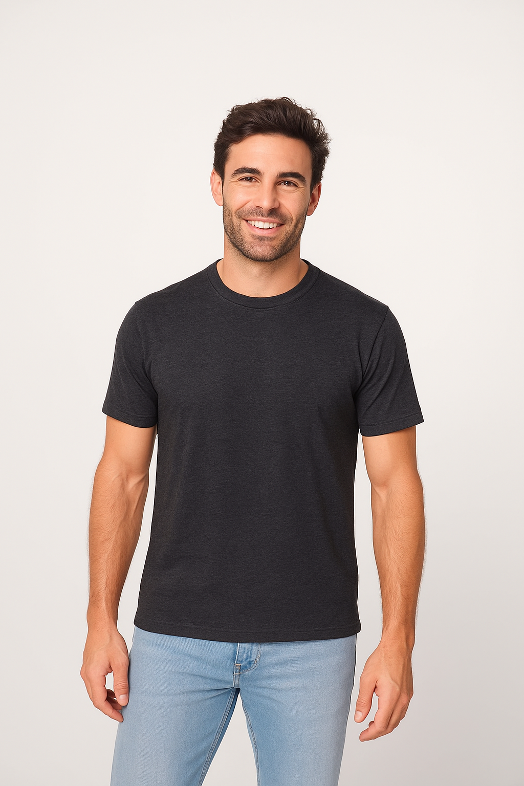 Milltex 300 Unisex Premium Cotton Lightweight Tee - Charcoal Heather