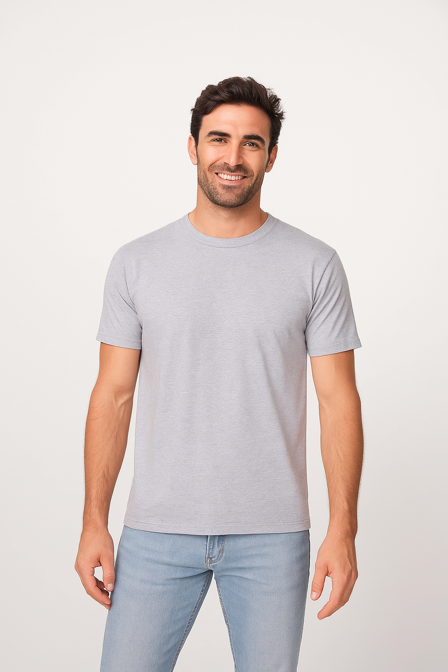 Milltex 300 Unisex Premium Cotton Lightweight Tee - Grey Heather