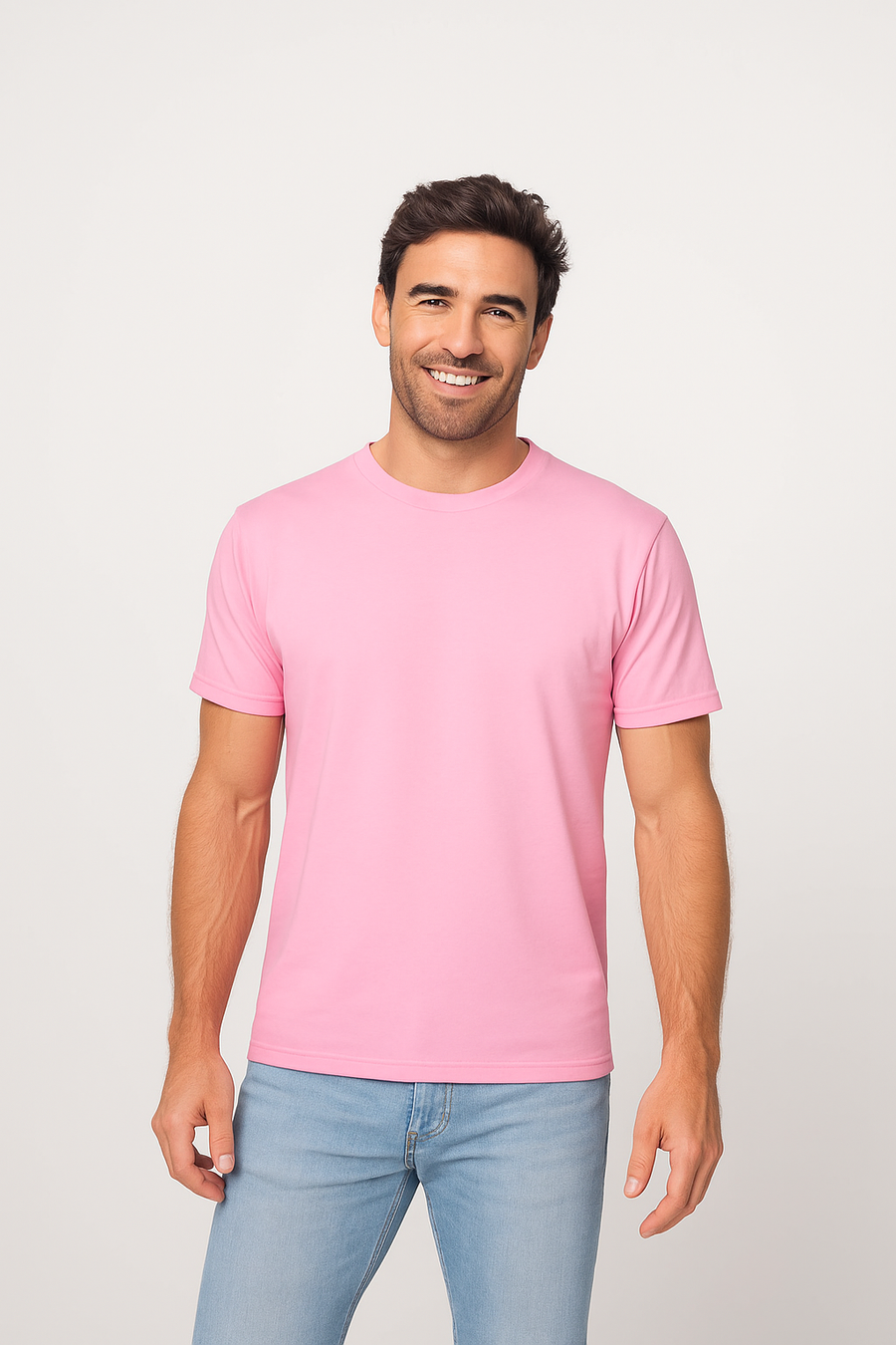 Milltex 300 Unisex Premium Cotton Lightweight Tee - Light Pink