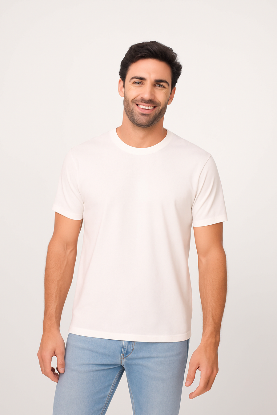 Milltex 300 Unisex Premium Cotton Lightweight Tee - Natural