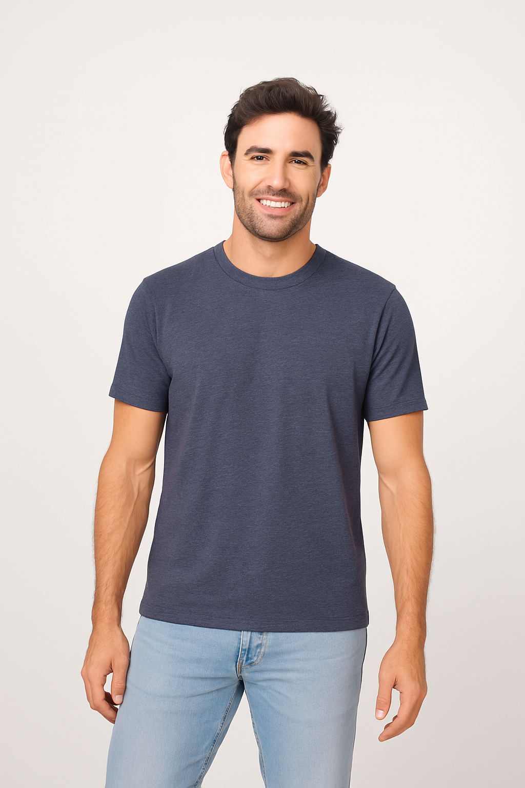 Milltex 300 Unisex Premium Cotton Lightweight Tee - Navy Heather