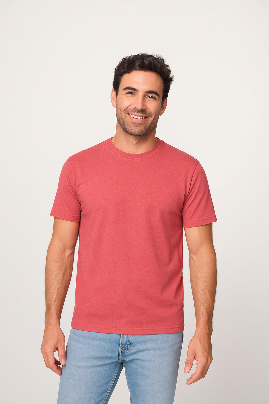 Milltex 300 Unisex Premium Cotton Lightweight Tee - Red Heather