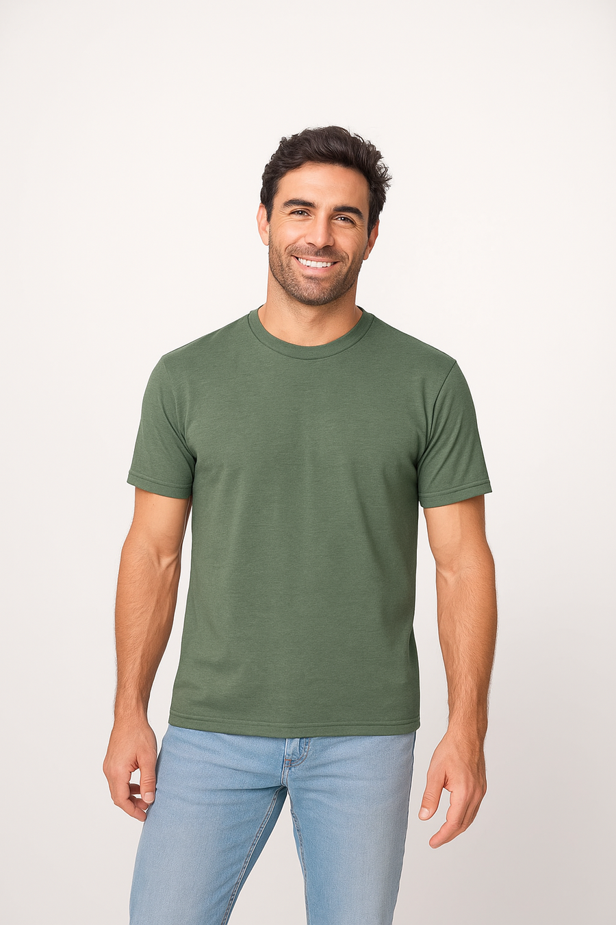 Milltex 300 Unisex Premium Cotton Lightweight Tee - Green Heather