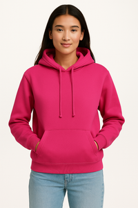 Milltex 717 Unisex Mid Weight Classic Pullover Hoodie in Heliconia