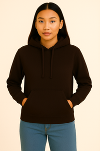 Milltex 717 Unisex Mid Weight Classic Pullover Hoodie in Chocolate