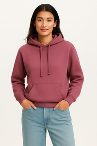 Milltex 717 Unisex Mid Weight Classic Pullover Hoodie in Dusty Pink