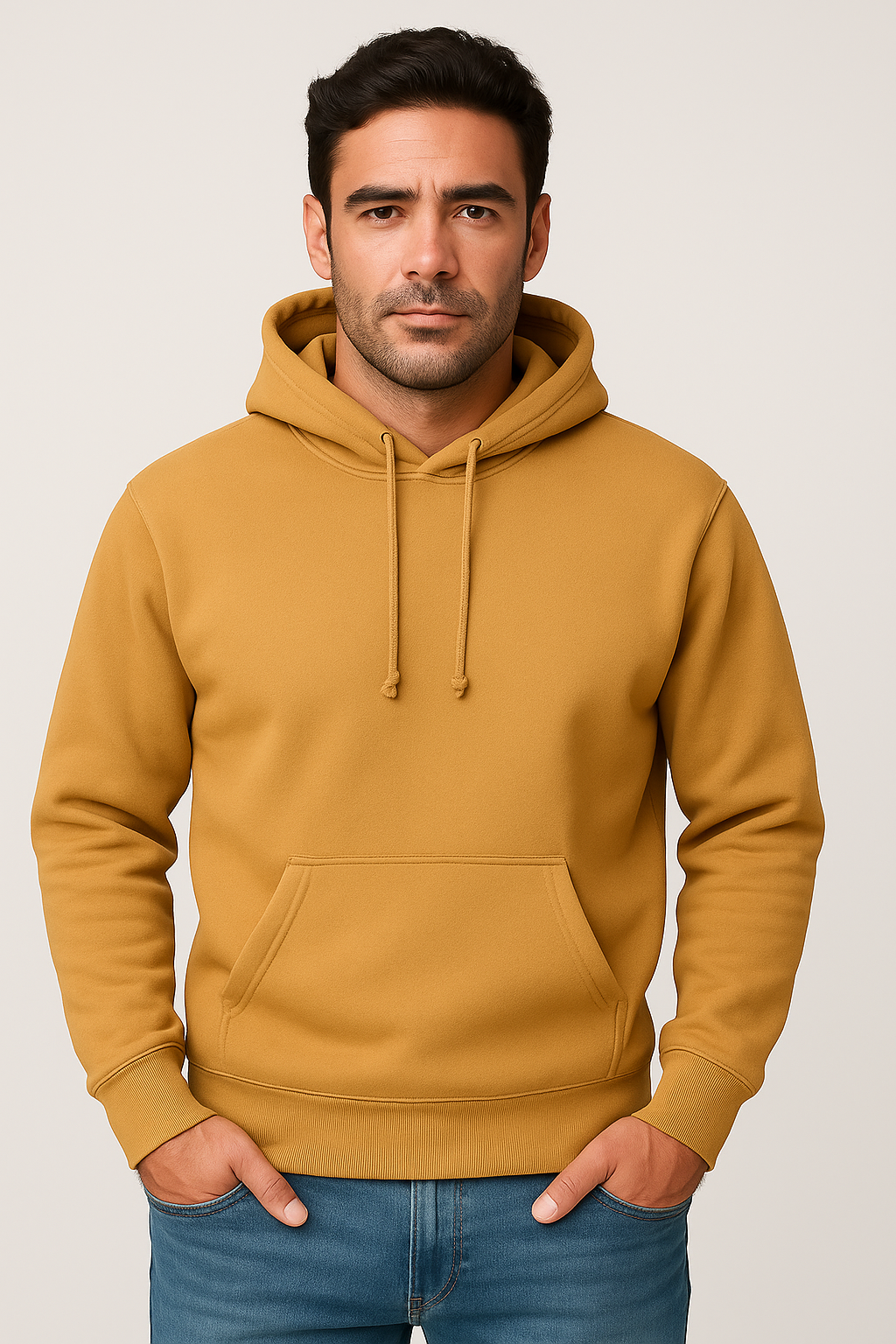Milltex 717 Unisex Mid Weight Classic Pullover Hoodie Mustard