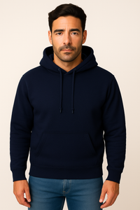 Milltex 717 Unisex Mid Weight Classic Pullover Hoodie Navy