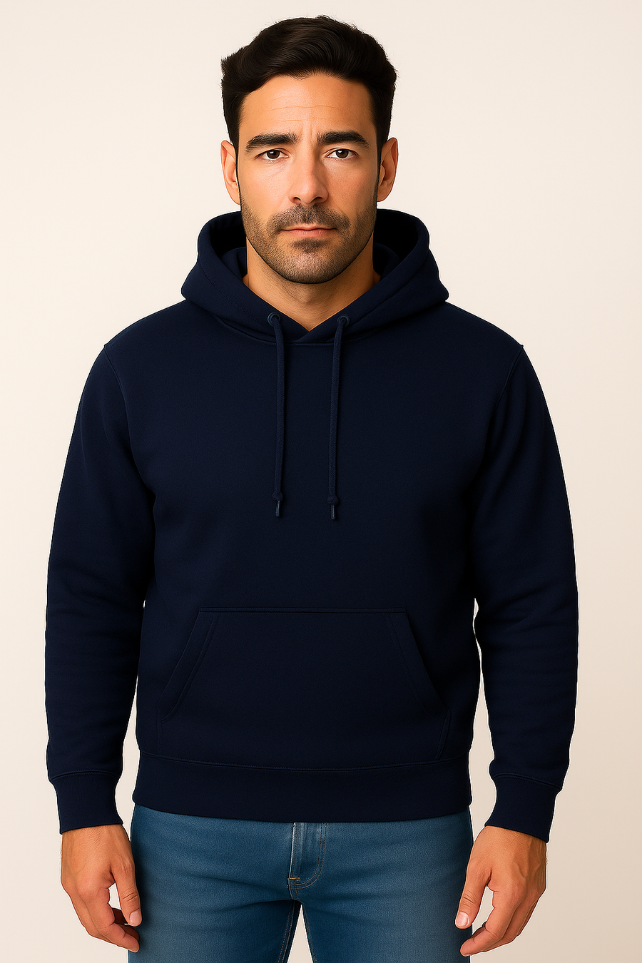 Milltex 717 Unisex Mid Weight Classic Pullover Hoodie Navy