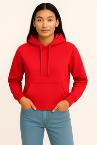 Milltex 717 Unisex Mid Weight Classic Pullover Hoodie Red