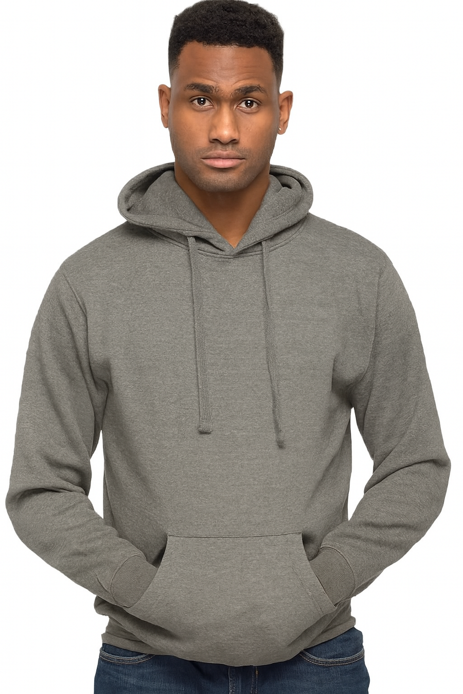 Milltex 717 Unisex Mid Weight Classic Pullover Hoodie in Steel Grey