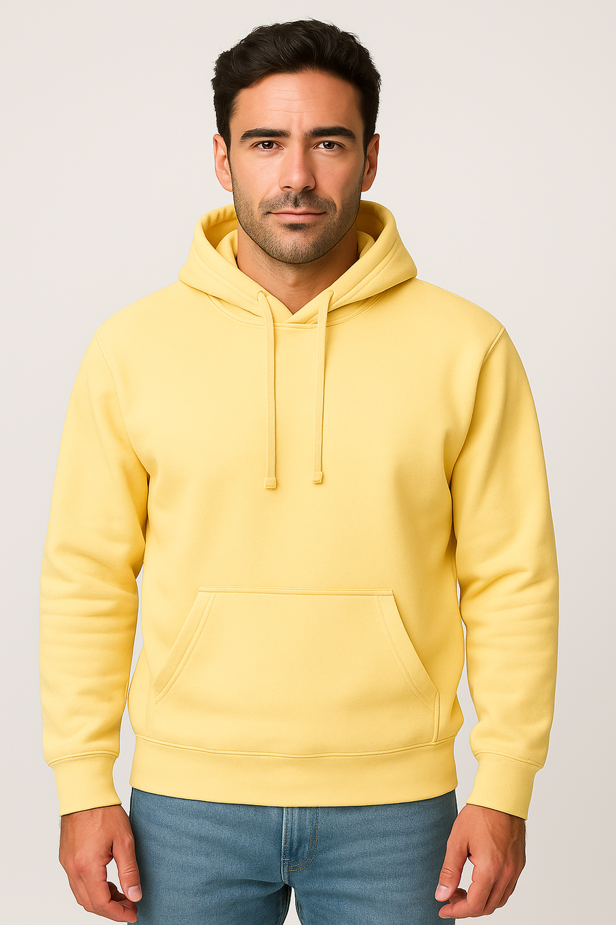 Milltex 717 Unisex Mid Weight Classic Pullover Hoodie Yellow