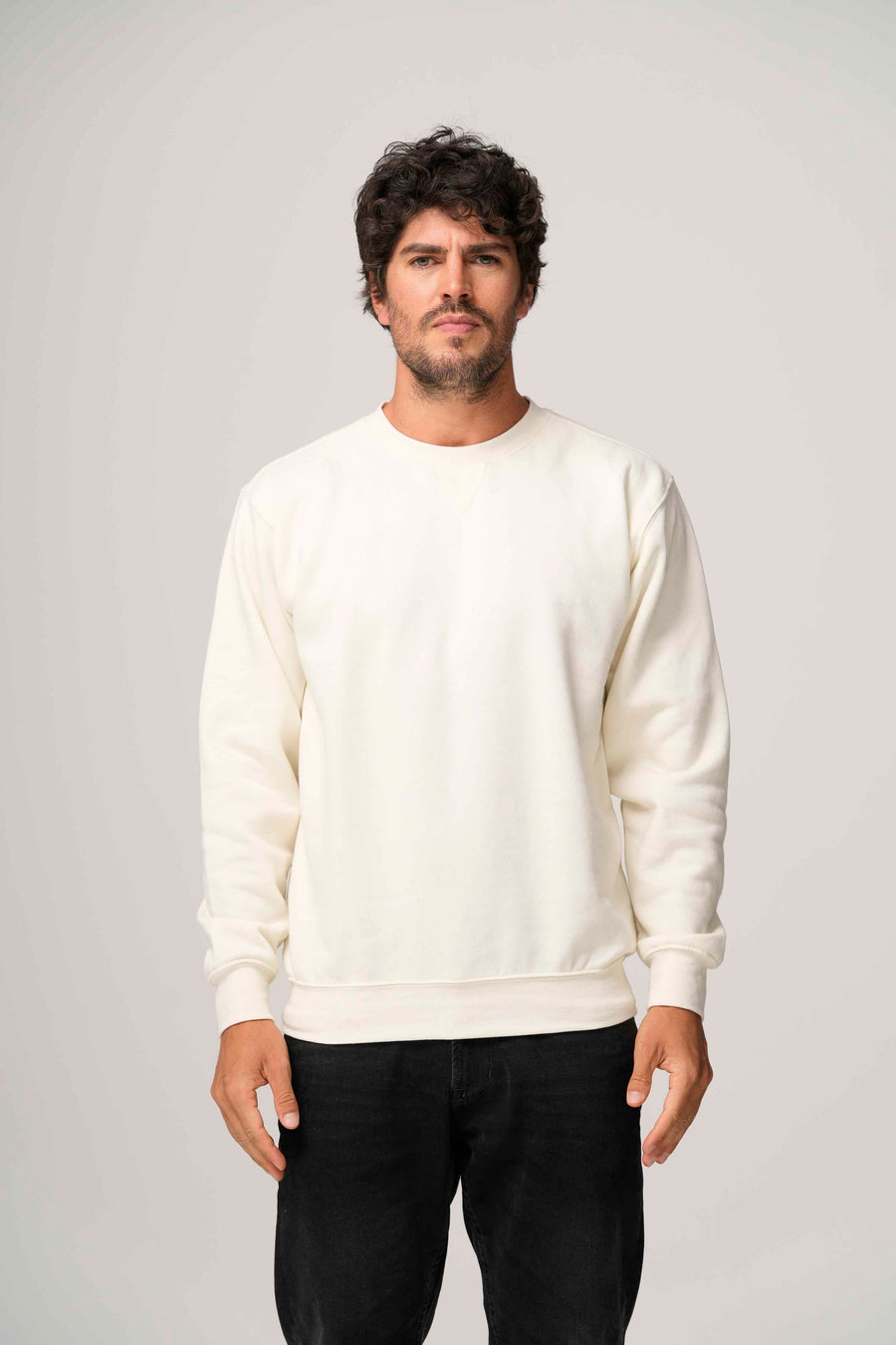 Style 903 Mid Weight Crewneck Sweatshirt - Natural