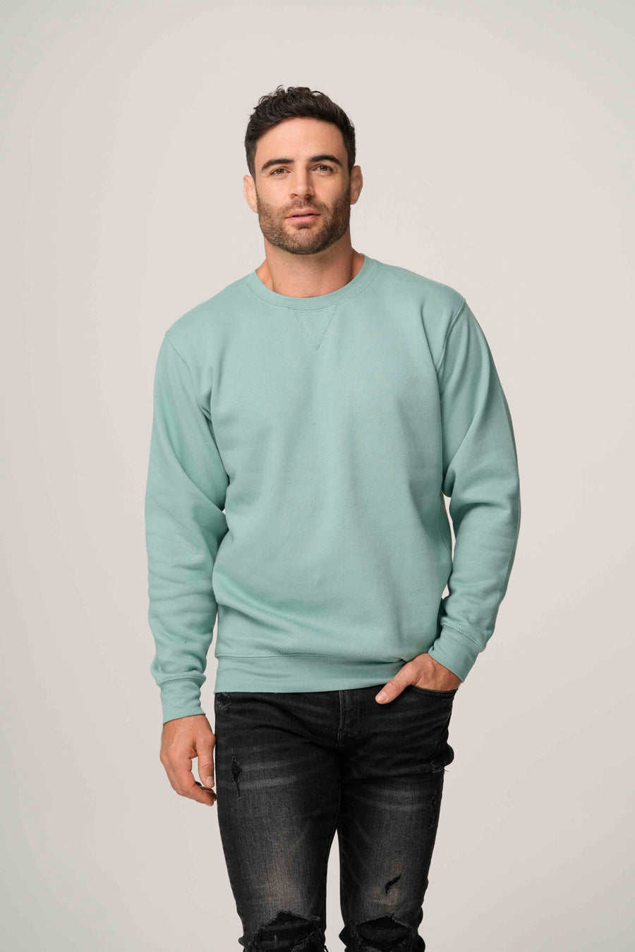 Style 903 Mid Weight Crewneck Sweatshirt - Sage