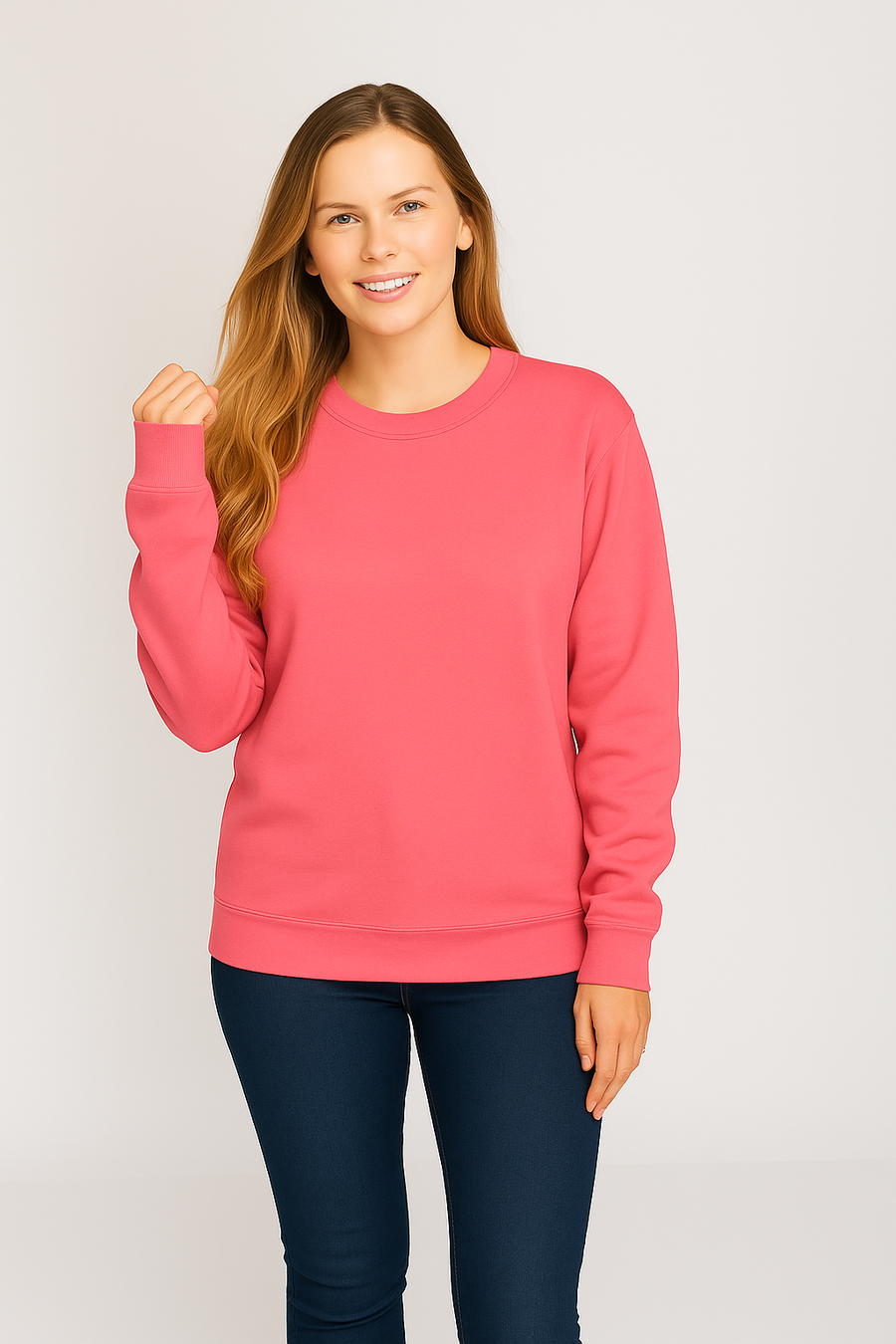 Style 903 Mid Weight Crewneck Sweatshirt - Coral Silk