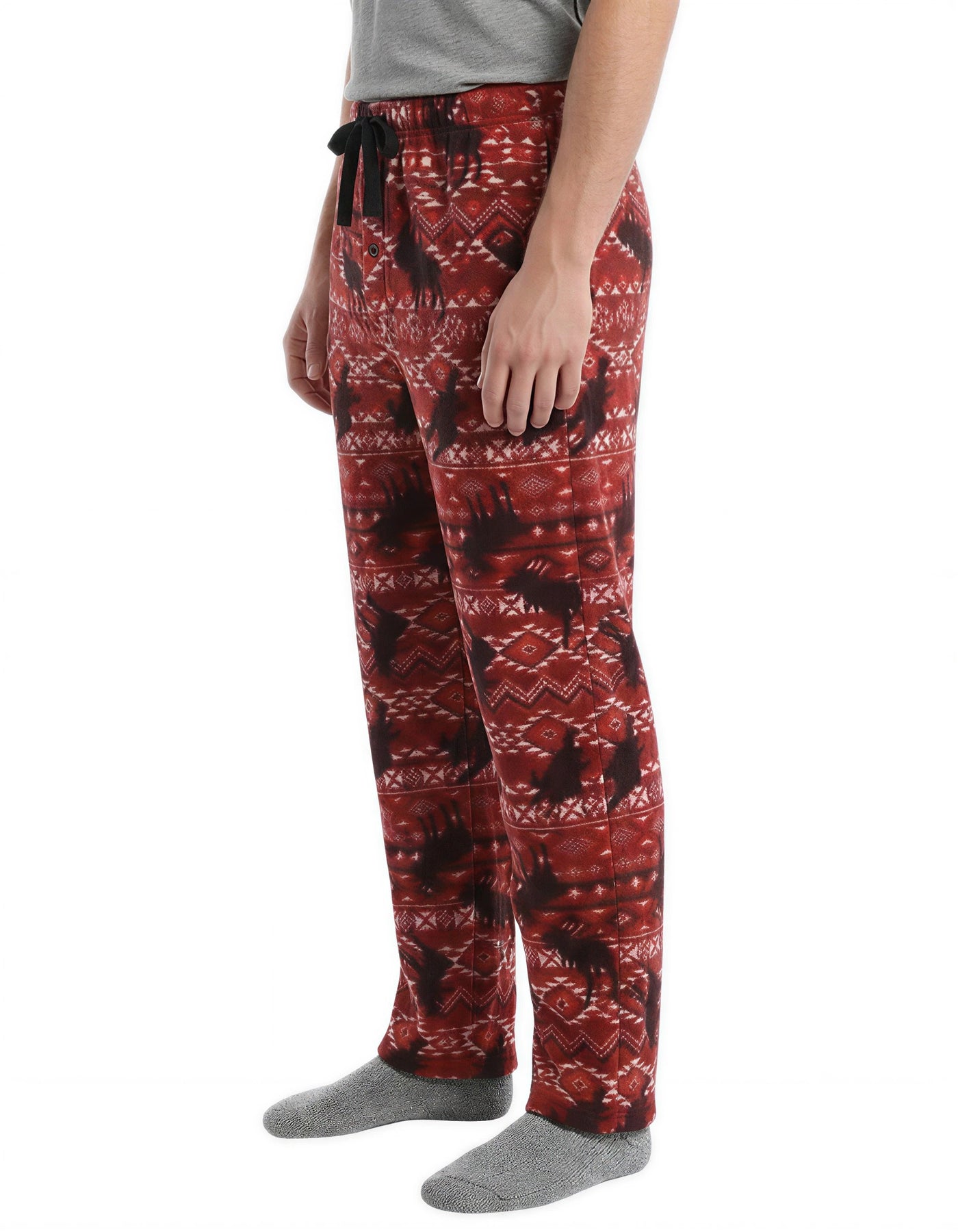 Men's Polar Fleece Pajama Pants – Warm Winter Lounge Bottoms with Pockets – Soft Plush Microfleece Sleepwear
