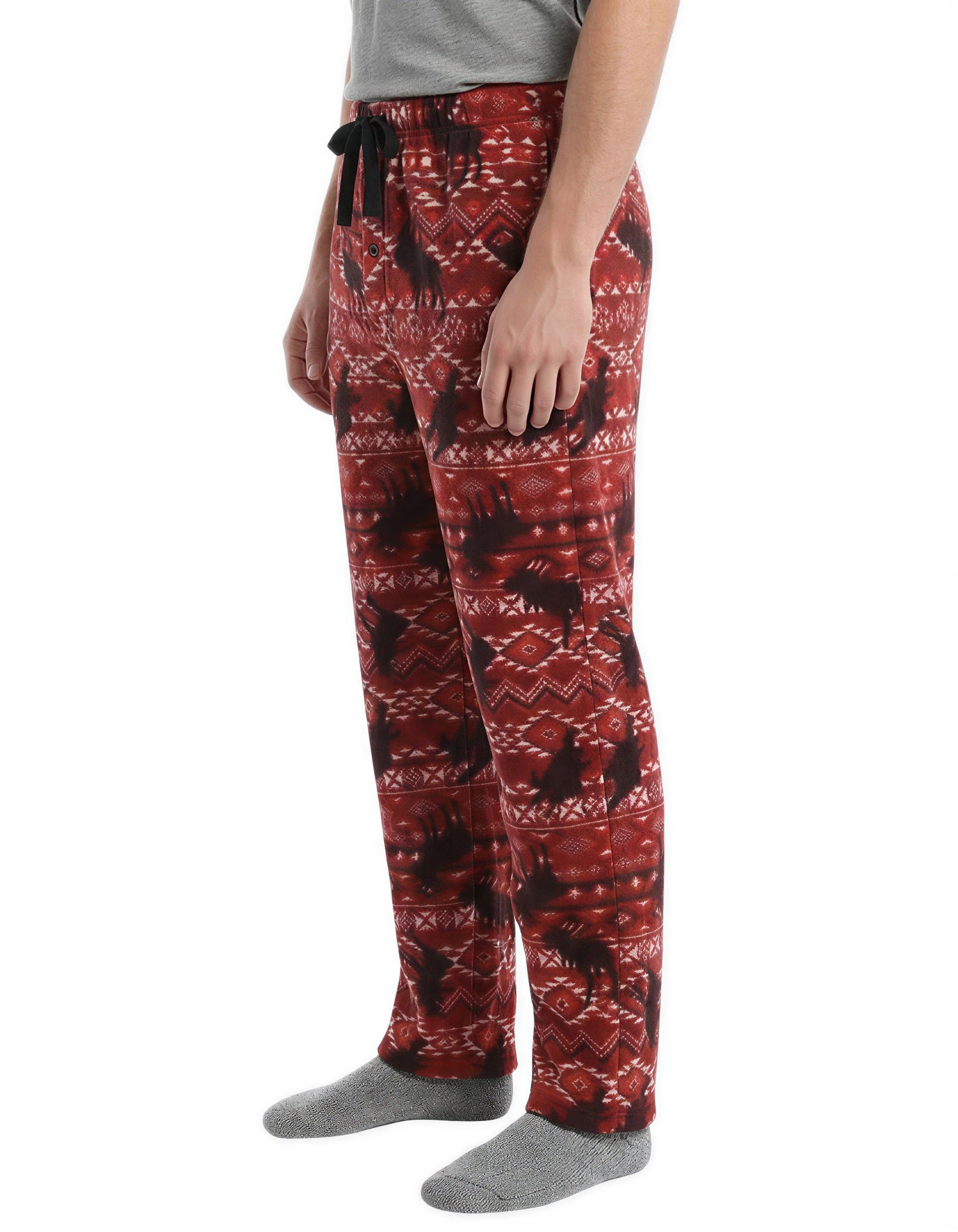Men's Polar Fleece Pajama Pants – Warm Winter Lounge Bottoms with Pockets – Soft Plush Microfleece Sleepwear