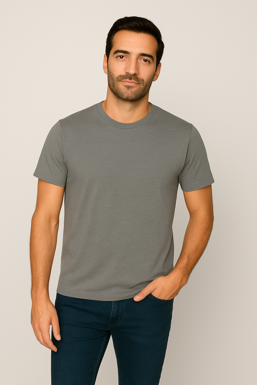 Milltex 900 Unisex Short Sleeve Tubular Fit Tee - Steel Grey - 3XL