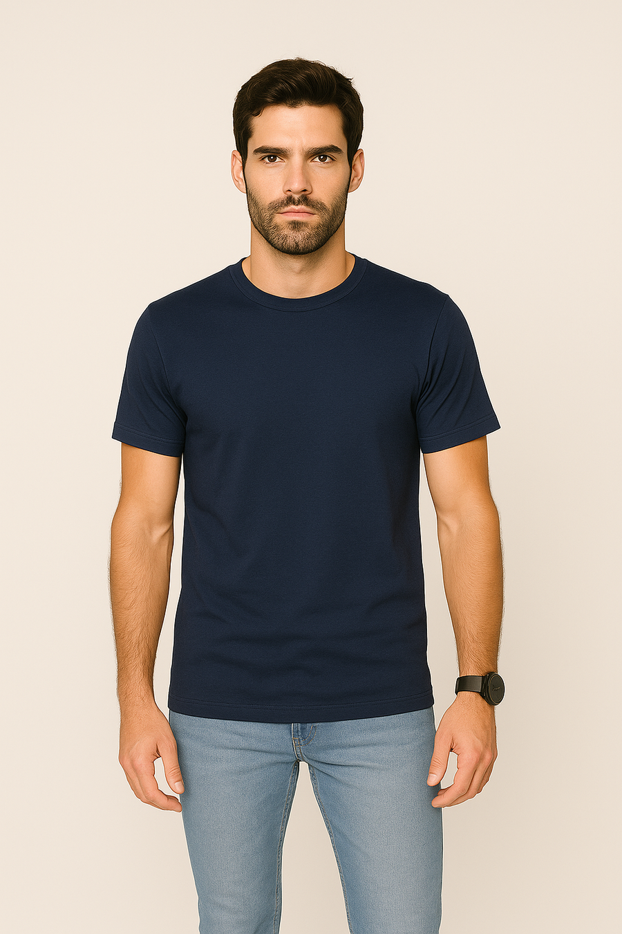 Milltex 900 Unisex Short Sleeve Tubular Fit Tee - Navy