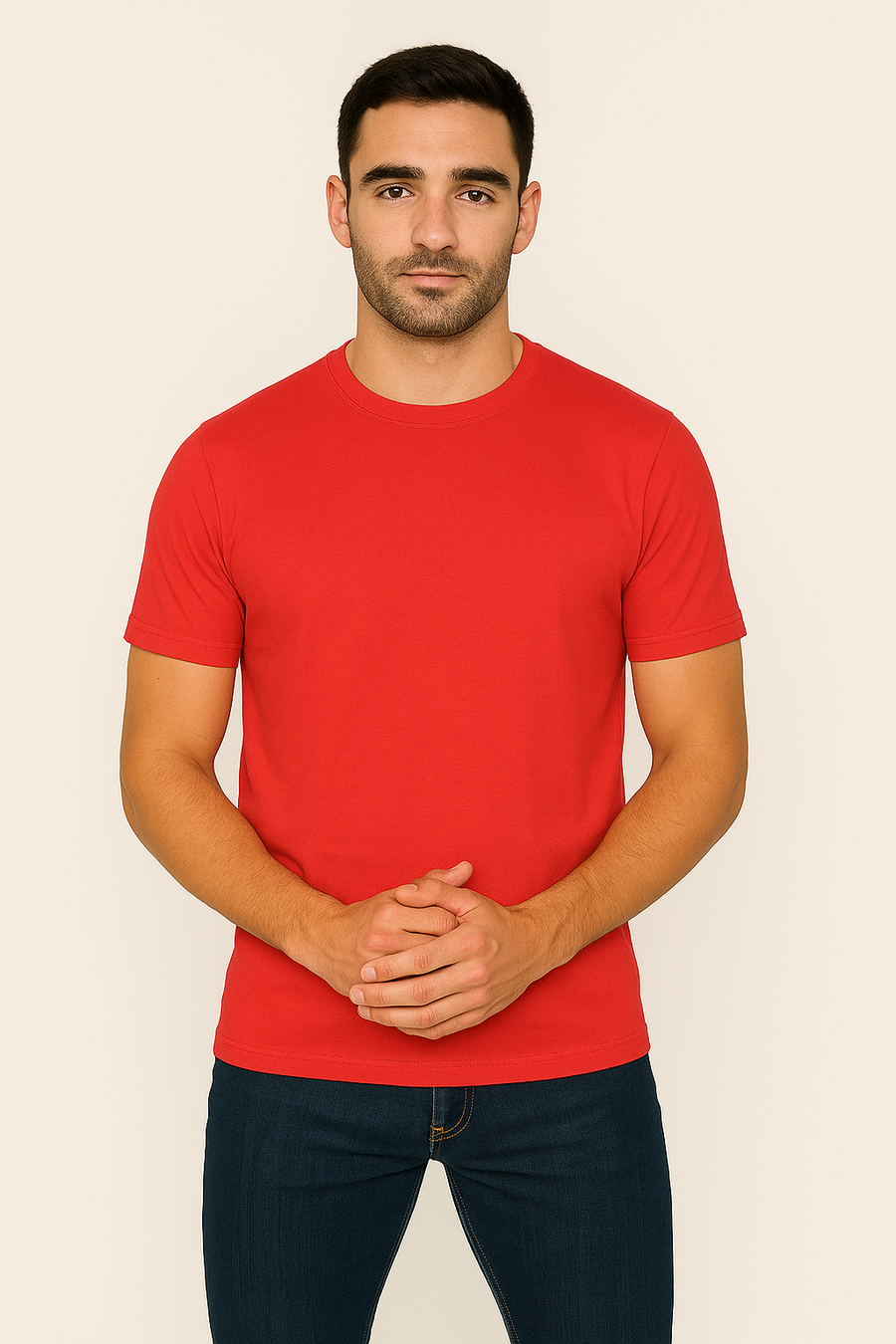 Milltex 900 Unisex Short Sleeve Tubular Fit Tee - Red