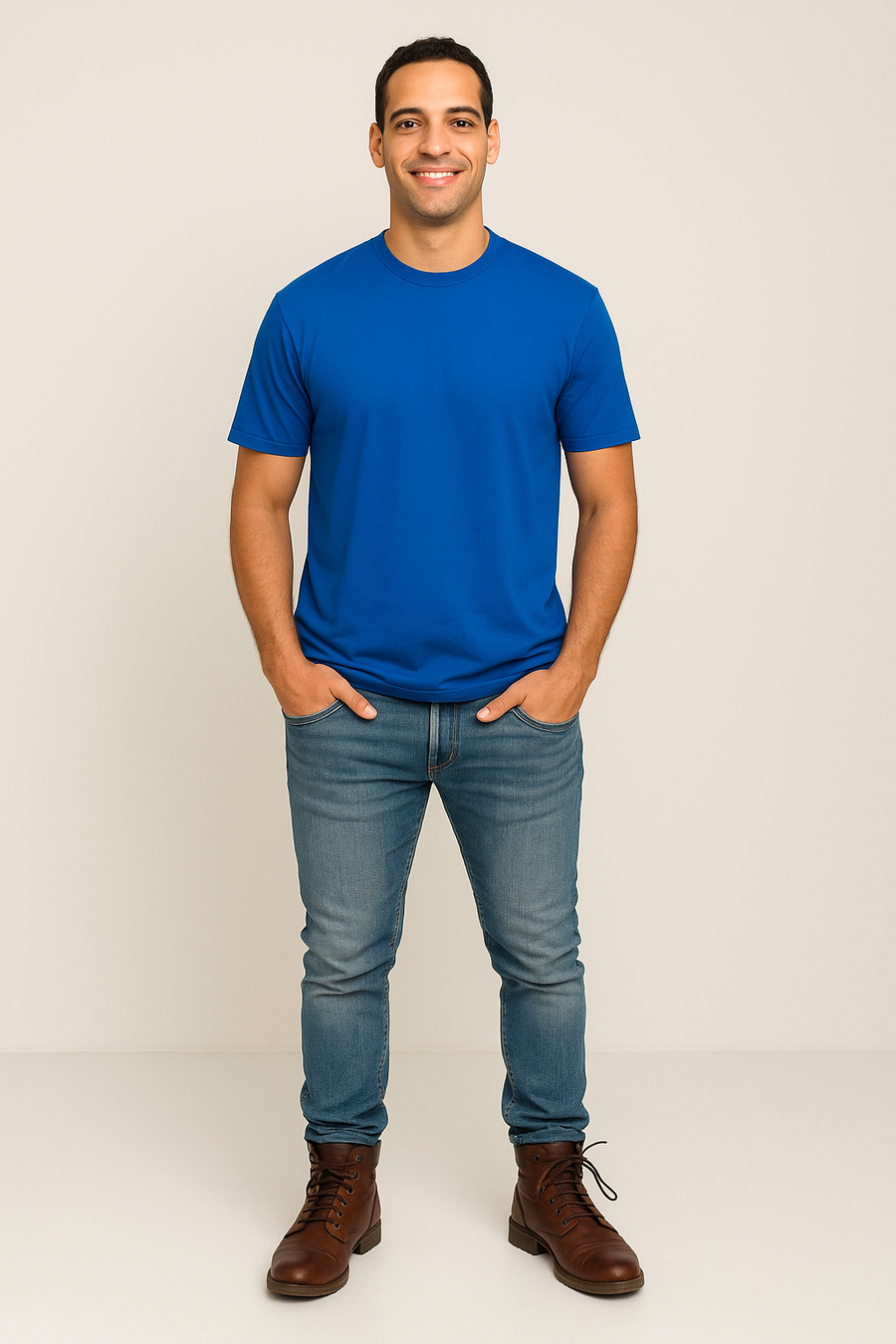 Milltex 900 Unisex Short Sleeve Tubular Fit Tee - Royal