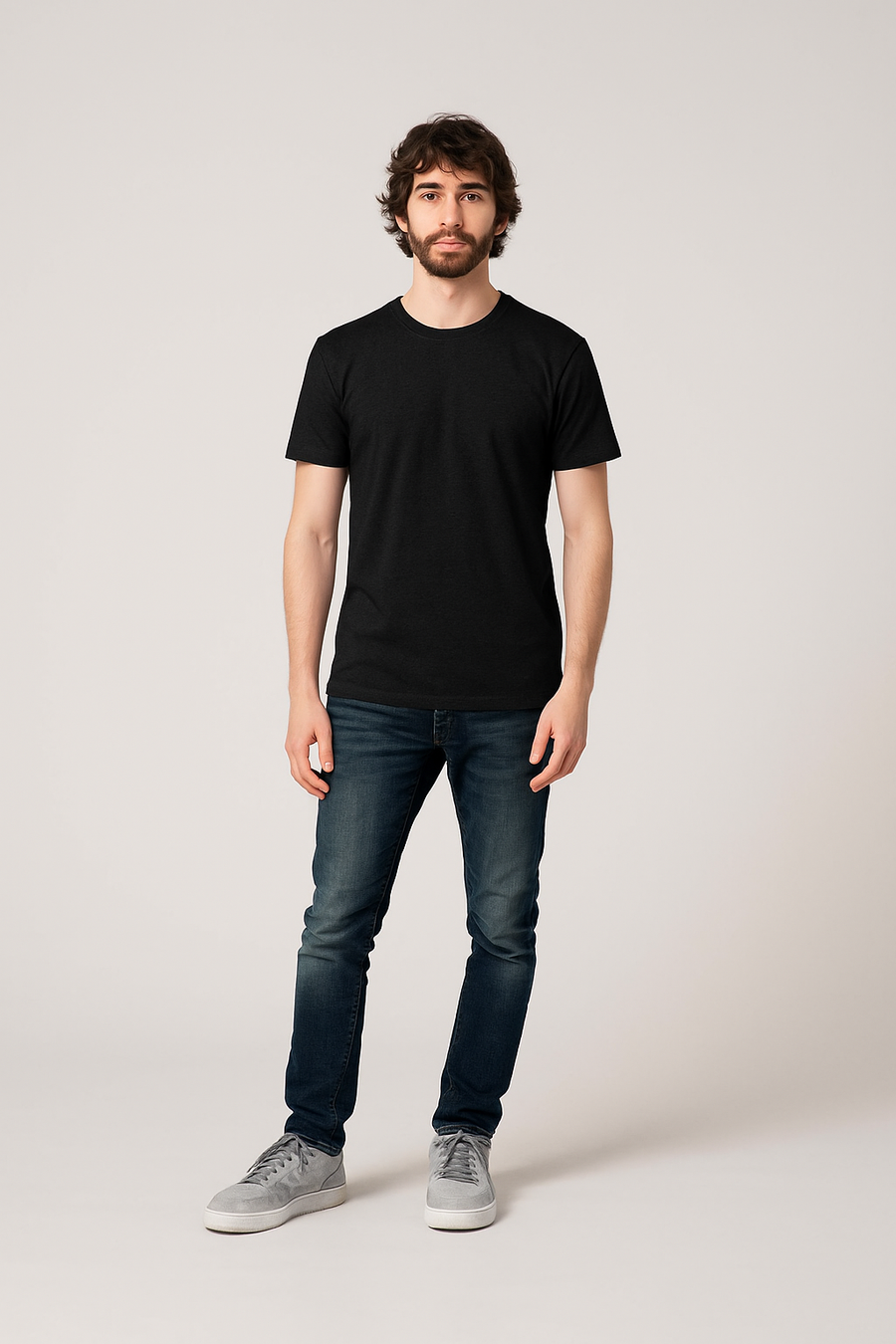 Milltex 900 Unisex Short Sleeve Tubular Fit Tee - Black Heather
