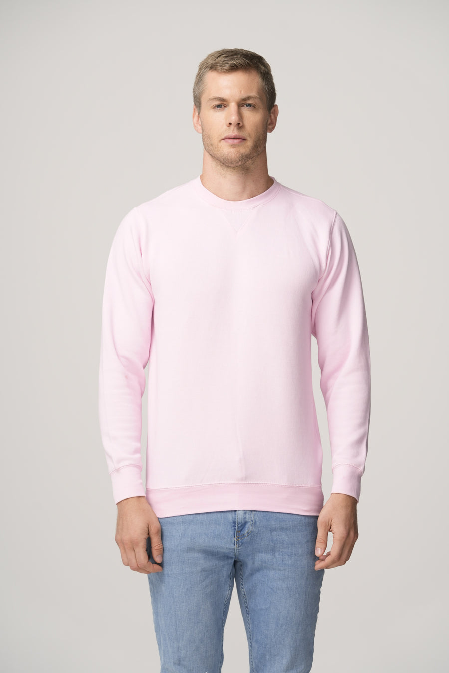 Style 903 Mid Weight Crewneck Sweatshirt - Light Pink