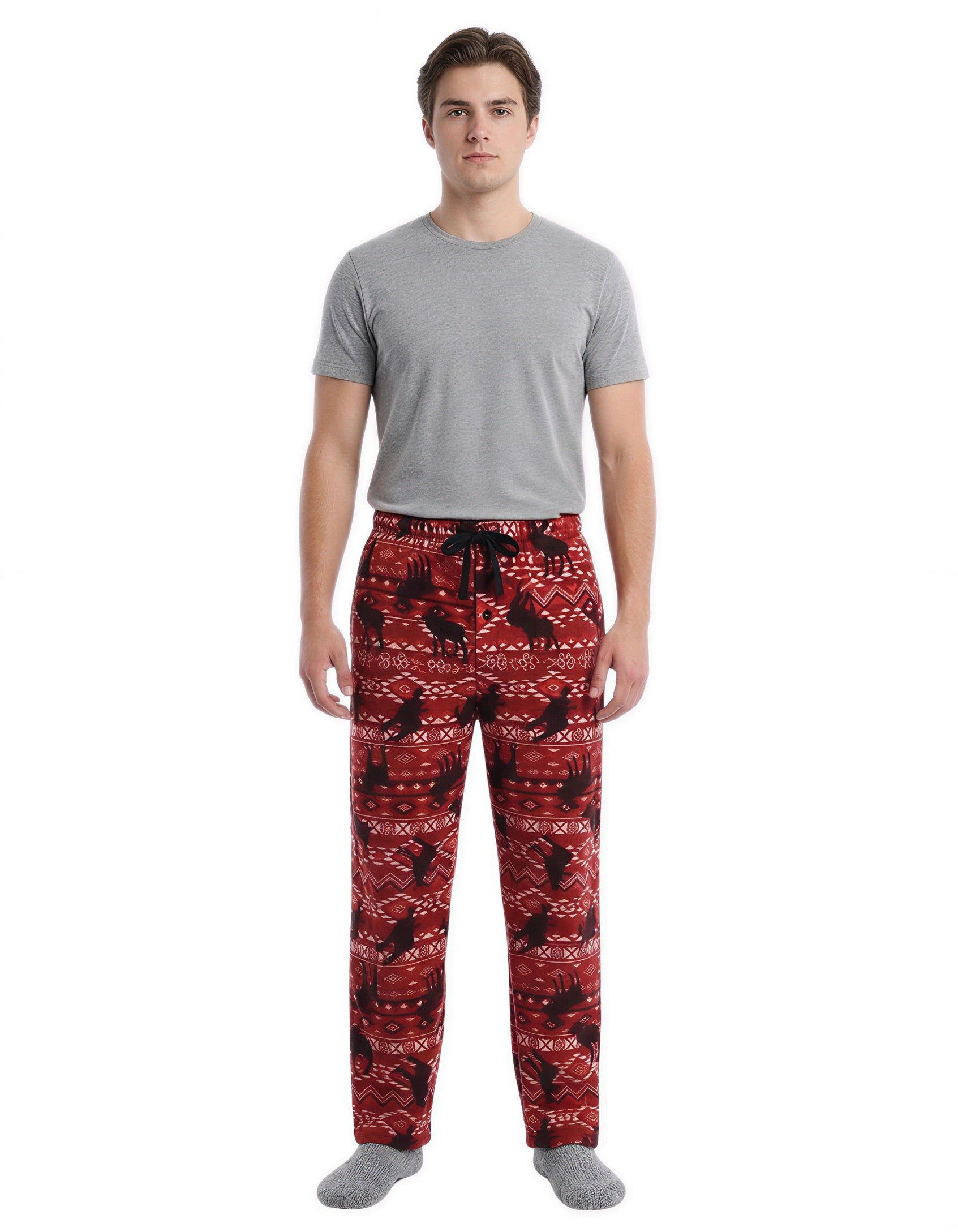 Men's Polar Fleece Pajama Pants – Warm Winter Lounge Bottoms with Pockets – Soft Plush Microfleece Sleepwear