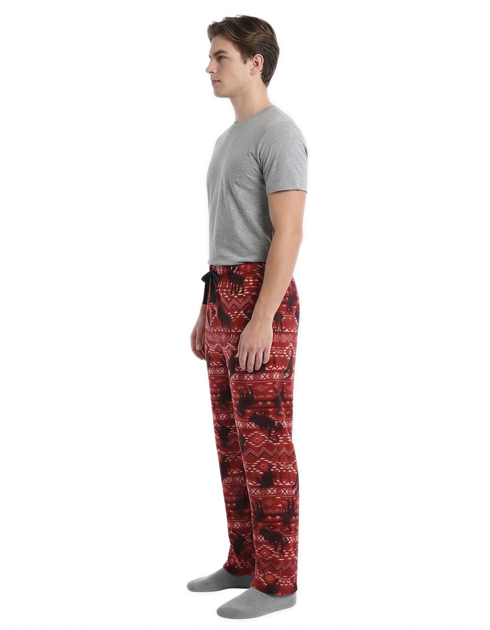 Men's Polar Fleece Pajama Pants – Warm Winter Lounge Bottoms with Pockets – Soft Plush Microfleece Sleepwear