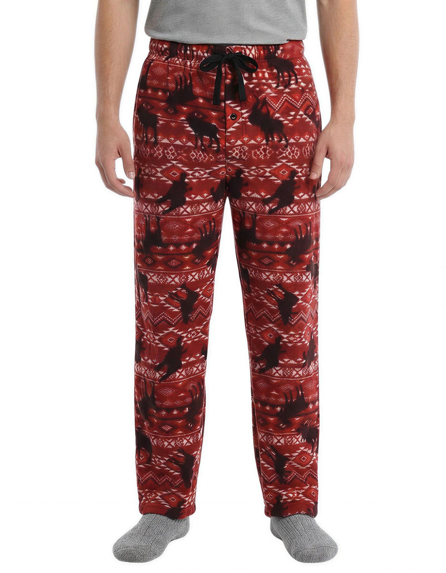 Men's Polar Fleece Pajama Pants – Warm Winter Lounge Bottoms with Pockets – Soft Plush Microfleece Sleepwear